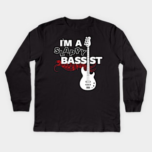 Funny Bassist Bass Player Bass Guitarist Clever Musician Band Slogan Kids Long Sleeve T-Shirt